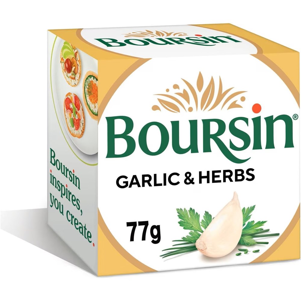CHEESE BOURSIN HERB GARLIC 12 x 75gm