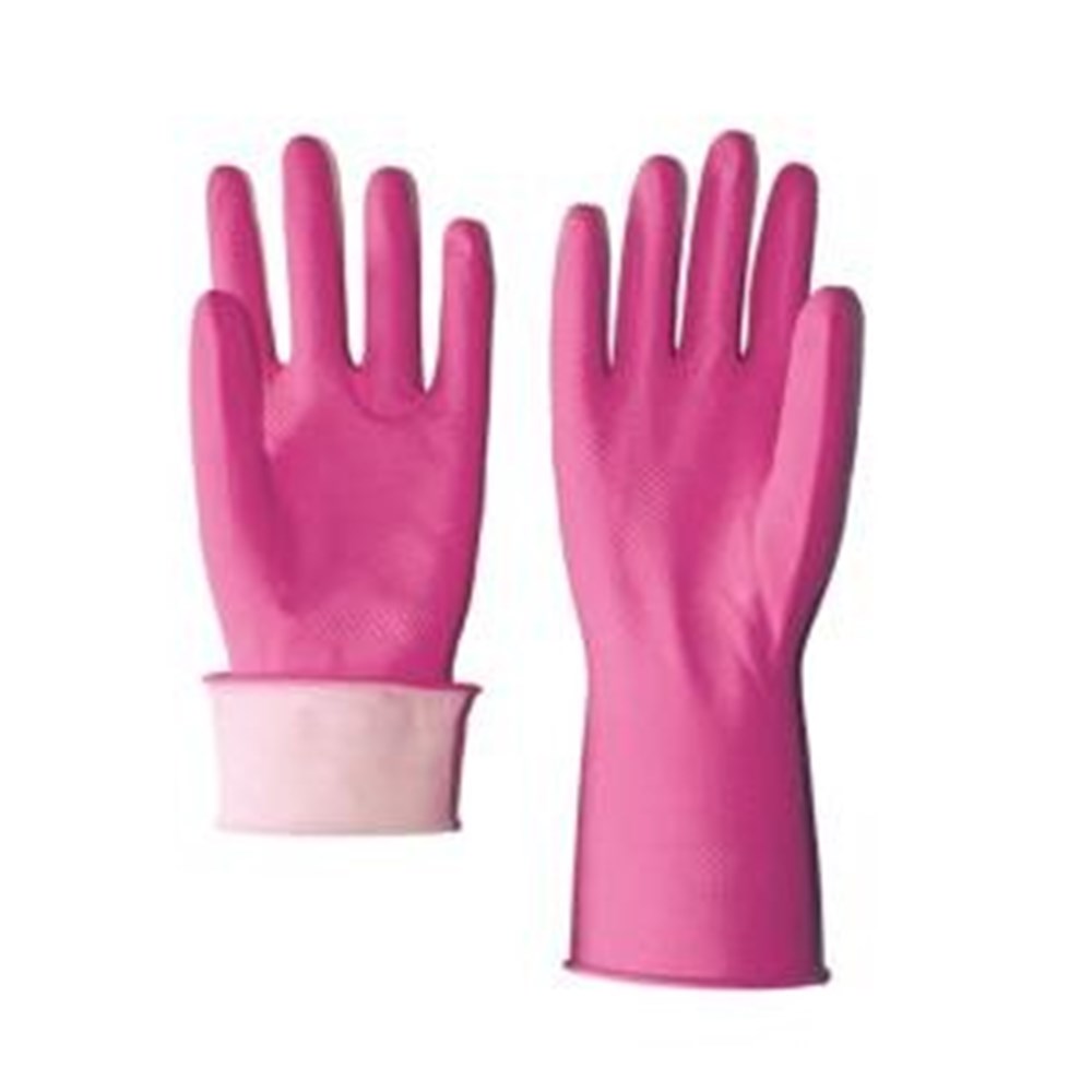 GLOVES RUBBER PINK NO 7