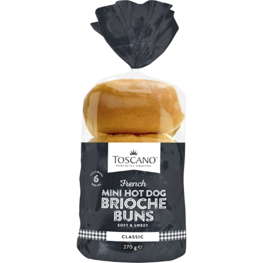 BRIOCHE BUN MINI HOT DOG 54X 270GM