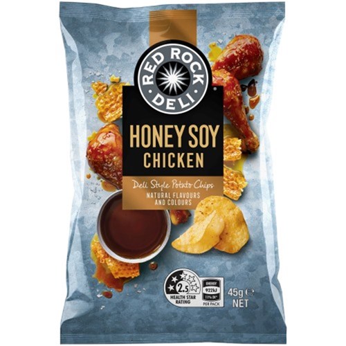 RED ROCK CHIPS CHICKEN SOY 18X45GM
