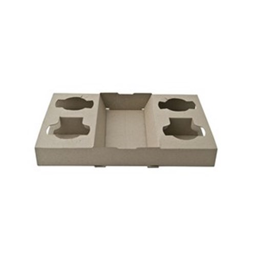 TRAY COFFEE 4 CUP BROWN FLAT X100