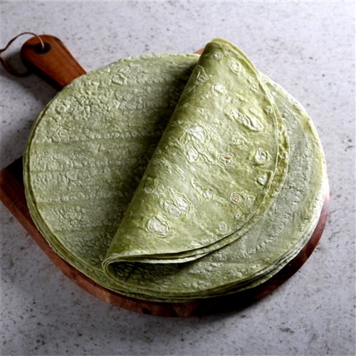 FLOUR TORTILLAS SPINACH 12X91GM 12INCH