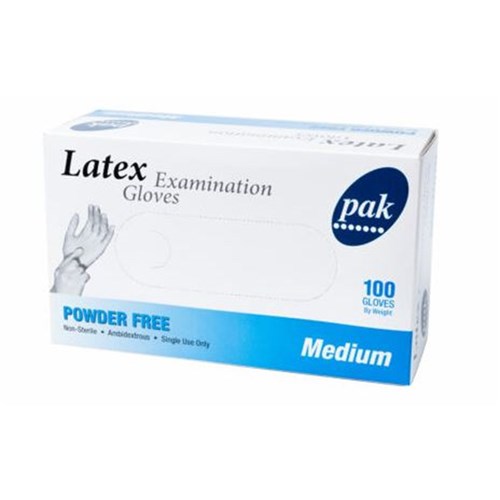 GLOVES LATEX MEDIUM P/FREE 100'S