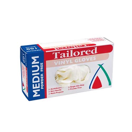 GLOVES VINYL CLR POWDER FREE MEDIUM 100'S