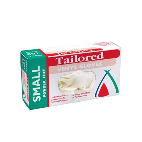 GLOVES VINYL CLR POWDER FREE SMALL 100'S