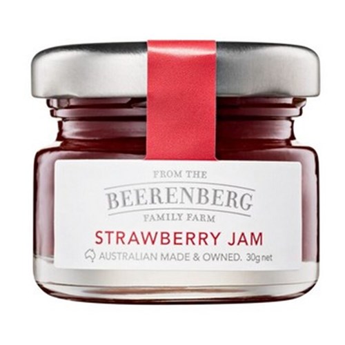 JAM STRAWBERRY GLASS JAR PC 60X30GM