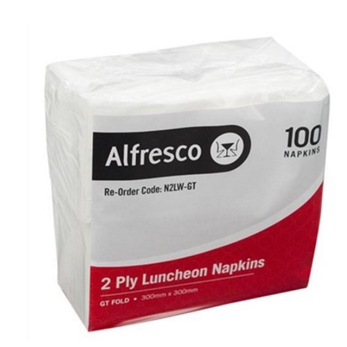 NAPKIN LUNCH WHITE QT/FOLD 2PLY 2000'S