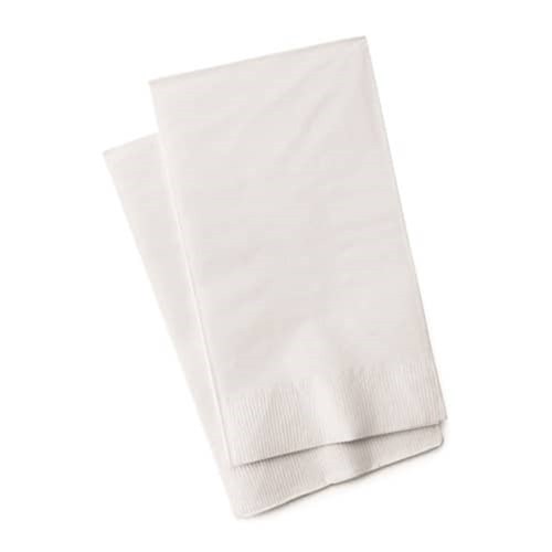 NAPKIN DINNER WHITE GT/FOLD 2PLY 1000'S