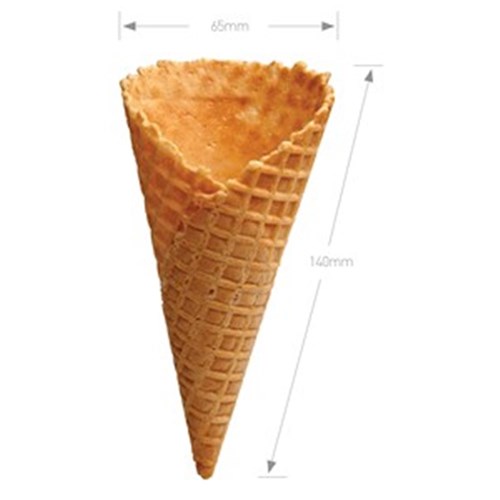 NATURAL WAFFLE CONES LARGE C 240'S