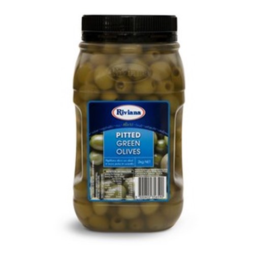 OLIVES PITTED GREEN 2KG