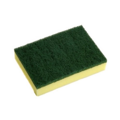 SPONGE SCOURER GREEN YELLOW 