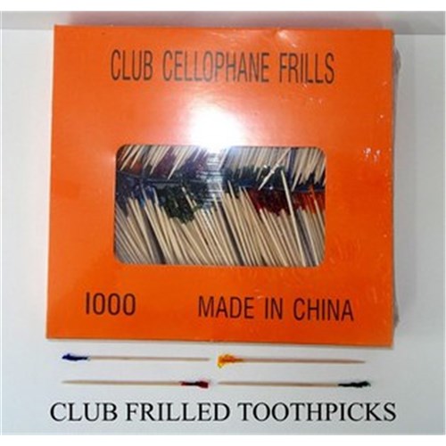 TOOTH PICKS FRILLED 10CM