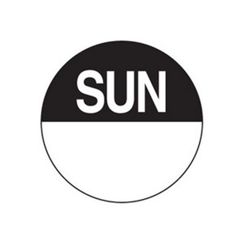 DAY DOTS SUNDAY LARGE  40MMX500EACH