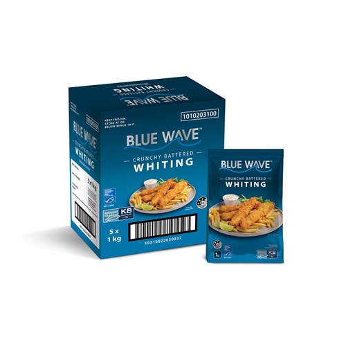 WHITING FILLETS CRUNCHY BATTERED 70X70G 5KG