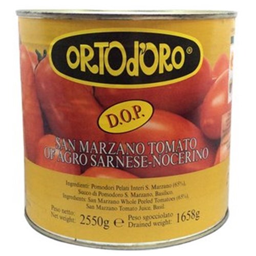 TOMATO PEELED SAN MARZANO 3X2.55KG