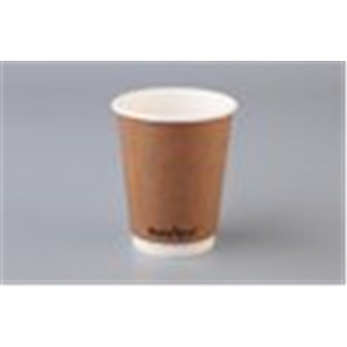 COFFEE CUP 12OZ SMOOTH D/ WALL BROWN KRAFT 500'S