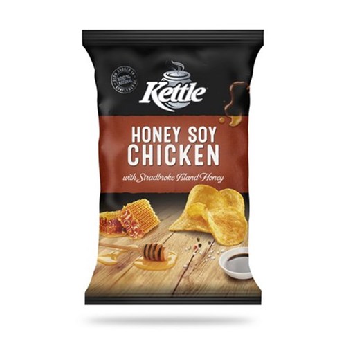 KETTLE CHIPS HONEY SOY CHICKEN 12X90GM
