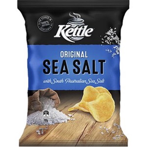KETTLE CHIPS SEA SALT 12X90GM