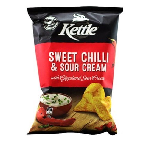 KETTLE CHIPS SWEET CHILLI & SOUR CREAM 12X90GM