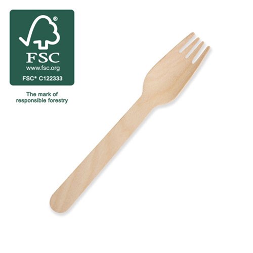 WOODEN CUTLERY FORKS 100'S
