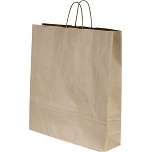 BAGS CARRY MEDIUM BROWN KRAFT W/TWIST HANDLE 250'S