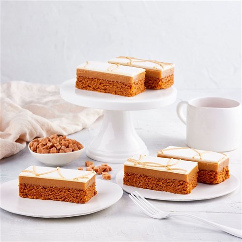 CAKE FLOURLESS CARAMEL SLICE INDIVIDUAL 6X132GM