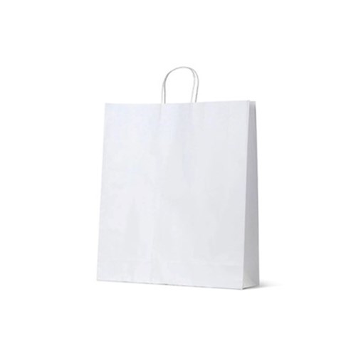BAGS CARRY MIDI WHITE W/TWIST HANDLE 250'S