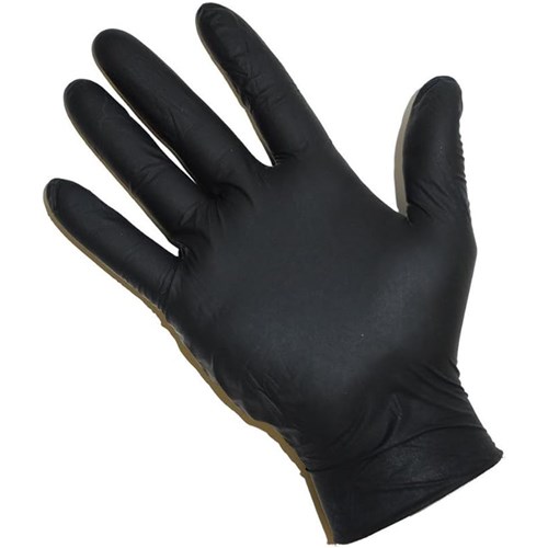 GLOVES NITRILE BLACK POWDER FREE MEDIUM 100'S