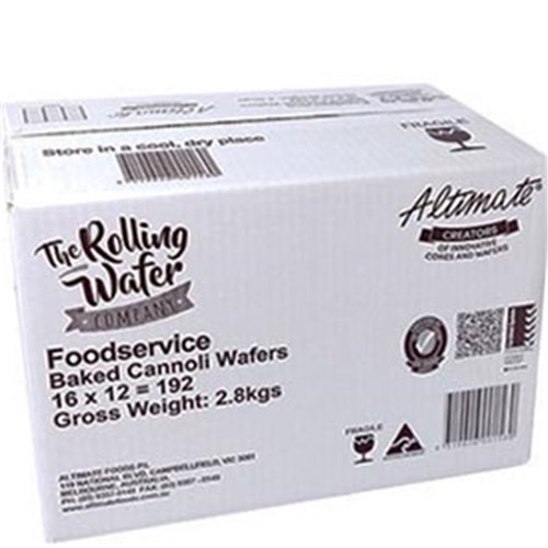 CHOCOLATE WAFER CANNOLI 29MMX80MM 192'S