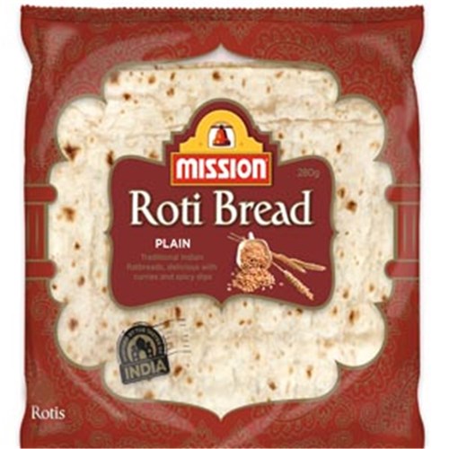 ROTI FLAT  BREAD PLAIN 105GM 6'S