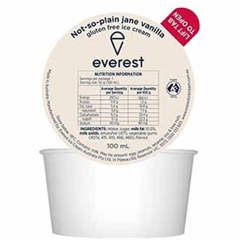 DIXIES ICE CREAM CUPS VANILLA 72X100ML