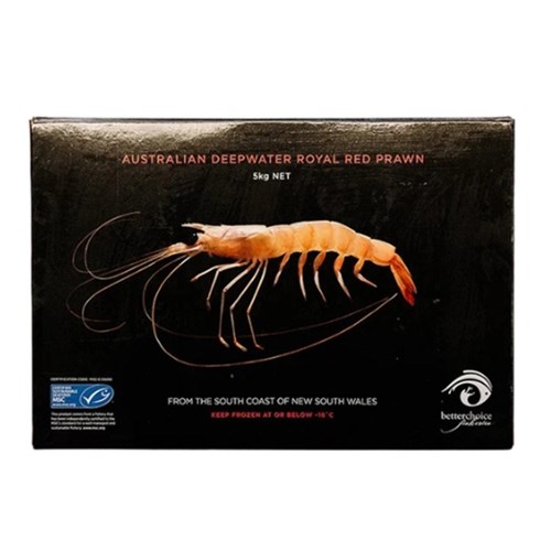 PRAWNS WHOLE GREEN ROYAL RED 2.5KG (A)