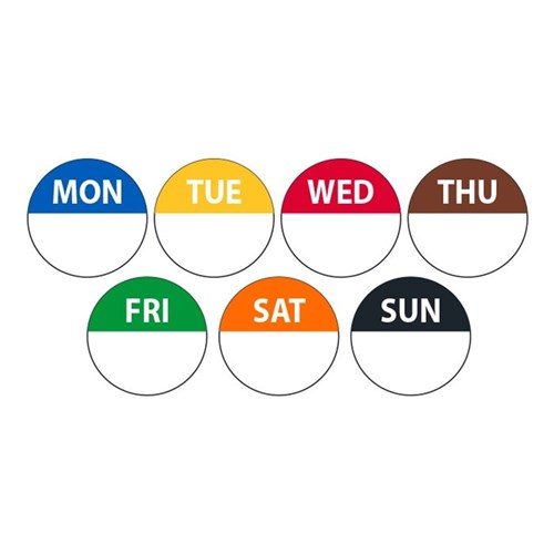 DAY DOTS FRIDAY SQUARE SMALL 24MMX500EACH