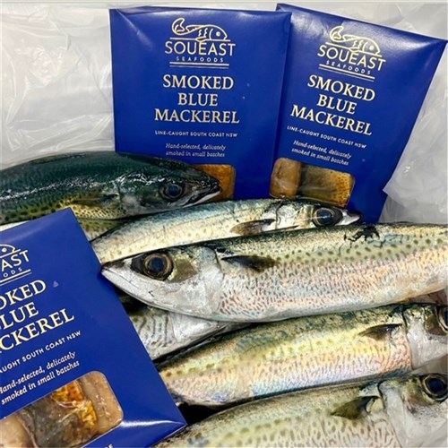 BLUE MACKEREL FILLETS SMOKED 160GM