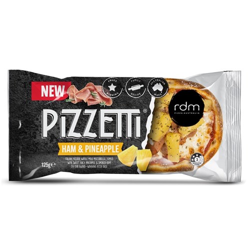 PIZZA HAM & PINEAPPLE PIZZETTA 12X125GM