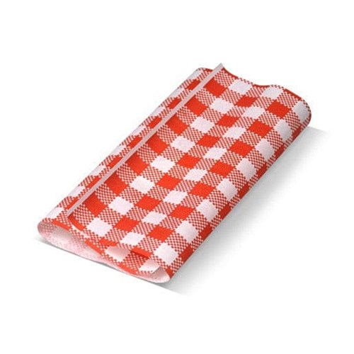 PAPER GINGHAM 1/4 CUT RED 1000'S