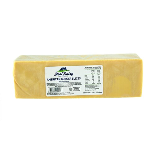 CHEESE AMERICAN BURGER SLICES 120PCS 2.27KG