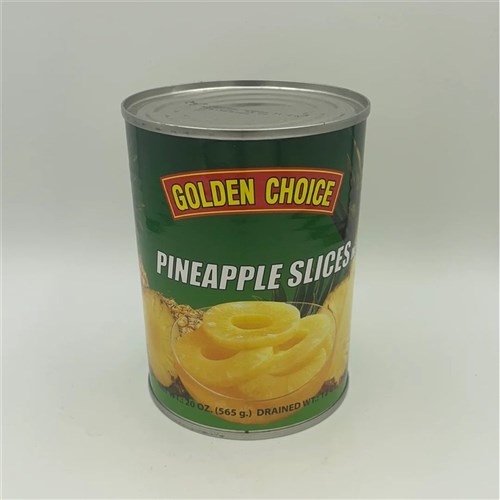 PINEAPPLE SLICE RINGS IN SYRUP TIN 565GM