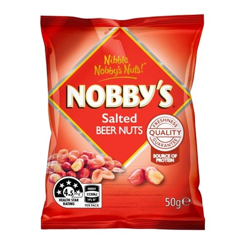 BEER NUTS SALTED 12X50GM