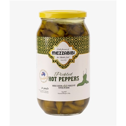 PICKLED PEPPERS GREEN LEBANESE HOT 1KG