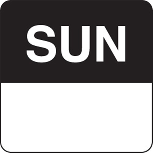 DAY DOTS SUNDAY SQUARE SMALL 24MMX500EACH