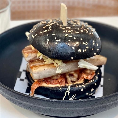 BURGER BUN CHARCOAL SLICED 45X80GM