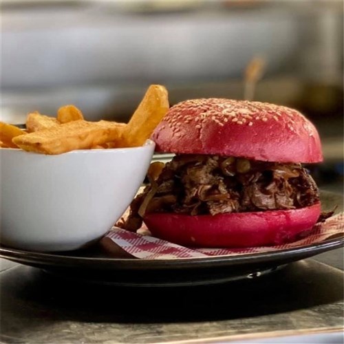 BURGER BUN BEETROOT SLICED 45X80GM