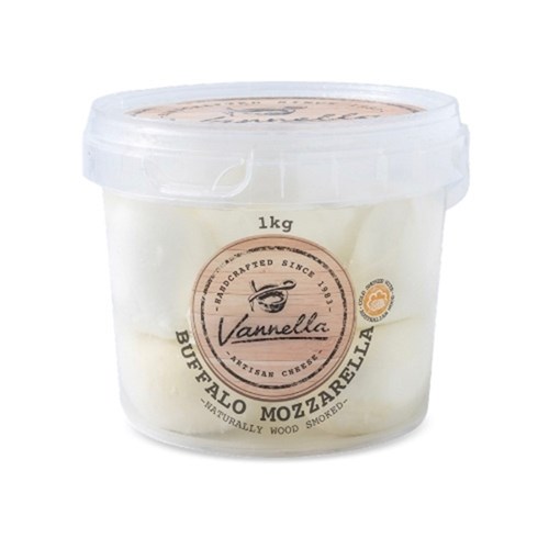CHEESE WOOD SMOKED BUFFALO MOZZARELLA 1KG
